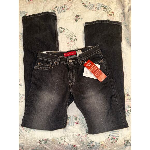 VINTAGE Y2K NEW WITH TAG FADED BLACK LEVIS 518 SUPERLOW STRETCH BOOTCUT JEANS - Picture 9 of 9